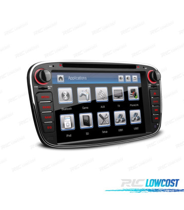 NAVIGATORE RADIO 7" PER FORD TONDO COLORE NERO USB GPS TOUCH HD