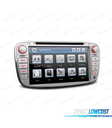 NAVIGATORE RADIO 7" PER FORD TONDO COLORE GRIGIO USB GPS TOUCH HD
