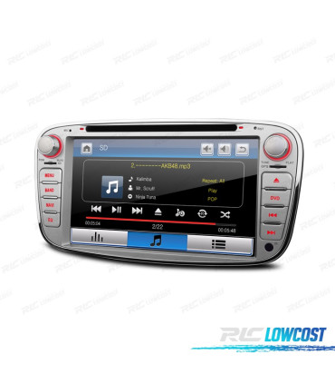 NAVIGATORE RADIO 7" PER FORD TONDO COLORE GRIGIO USB GPS TOUCH HD
