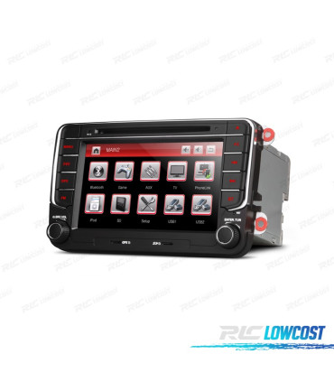 NAVIGATORE RADIO 7" PER SEAT SKODA VOLKSWAGEN VW USB GPS TOUCHSCREEN HD