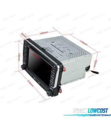 NAVIGATORE RADIO 7" PER SEAT SKODA VOLKSWAGEN VW USB GPS TOUCHSCREEN HD