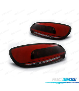 FANALI PER VOLKSWAGEN VW SCIROCCO LED BAR CARBONIO ROSSO FUMÉ 08-14