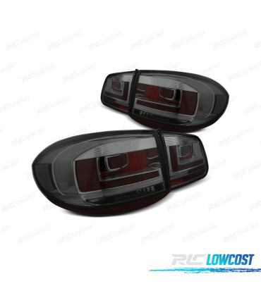FANALI PER VOLKSWAGEN VW TIGUAN 07-11 BARRE LUMINOSE FONDO CROMATO FUMÉ