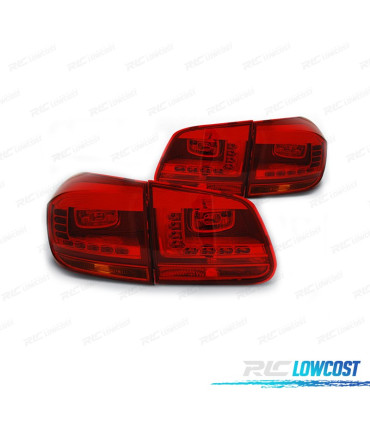FANALI PER VOLKSWAGEN VW TIGUAN 11-16 LIGHT BAR ROSSO CROMATO