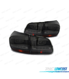 FANALI PER VOLKSWAGEN VW TIGUAN 11-16 LIGHT BAR FONDO CROMATO FUMÉ