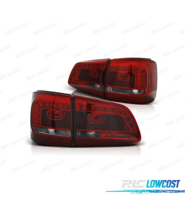 FANALI PER VOLKSWAGEN VW TOURAN 11-15 LED ROSSO AFFUMICATO