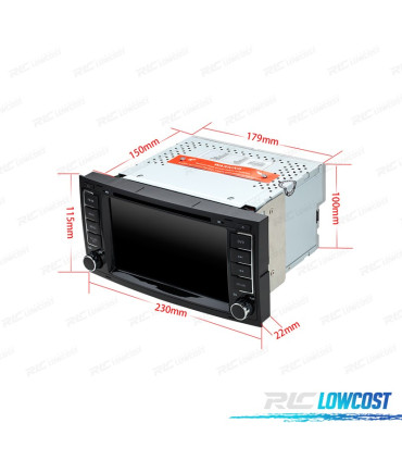 RADIO NAVIGATORE 7" PER VOLKSWAGEN VW TOUAREG T5 04-11 USB GPS TOUCH HD