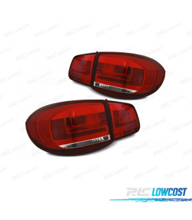 FANALI PER VOLKSWAGEN VW TIGUAN 07-11 LIGHT BAR ROSSO CROMATO