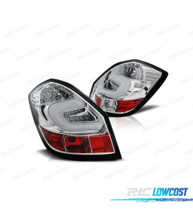FANALI PER SKODA FABIA 07-14 BARRE LUMINOSE FONDO CROMATO