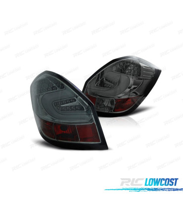 FANALI PER SKODA FABIA 07-14 LED LIGHT BAR FUMÈ - ROSSO
