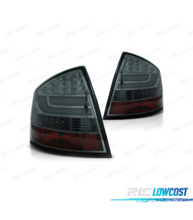 FANALI PER SKODA OCTAVIA 04-13 LIGHT BAR FONDO CROMATO FUMÉ