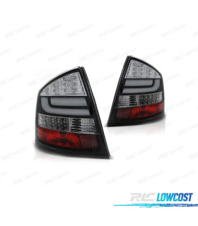 FANALI PER SKODA OCTAVIA 04-13 BARRE LUMINOSE FONDO NERO