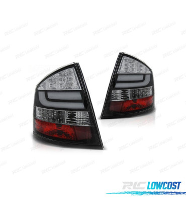 FANALI PER SKODA OCTAVIA 04-13 BARRE LUMINOSE FONDO NERO