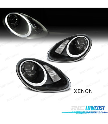 FARI PER PORSCHE BOXSTER 987 05-08 ANGEL EYES XENON FONDO NERO