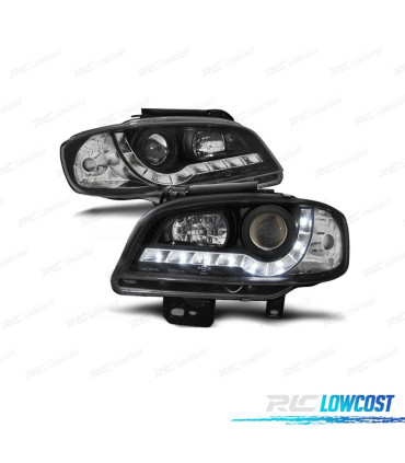 FARI PER SEAT IBIZA CORDOBA 6K2 99-02 LUCE DIURNA SFONDO NERO