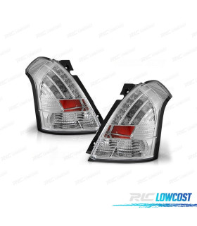 FANALI PER SUZUKI SWIFT 05-10 LED FONDO CROMATO