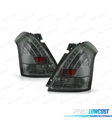 FANALI PER SUZUKI SWIFT 05-10 LED FONDO CROMATO FUMÉ