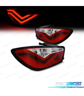 FANALI PER SEAT IBIZA 08-12 LIGHT BAR ROSSO CROMATO 3 PORTE