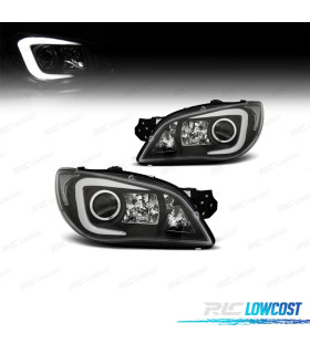 FARI PER SUBARU IMPREZA 05-08 TUBE LIGHT FONDO NERO