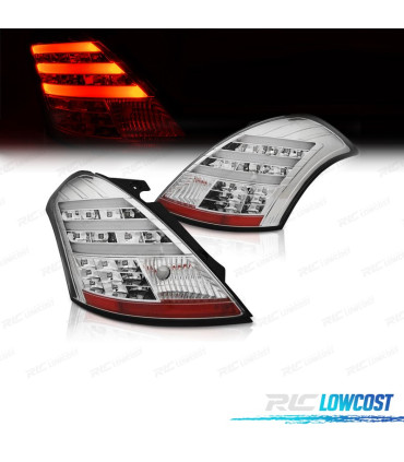 FANALI PER SUZUKI SWIFT 10 - BARRE LUMINOSE CON FONDO CROMATO