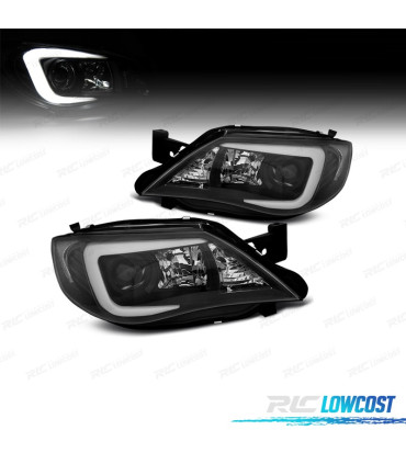 FARI PER SUBARU IMPREZA 08-12 TUBE LIGHT FONDO NERO