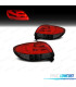 FANALI PEUGEOT 206 98-09 LIGHT BAR ROSSO AFFUMICATO