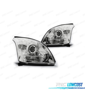 FARI PER TOYOTA LAND CRUISER FJ120 03-08 ANGEL EYES FONDO CROMATO CCFL