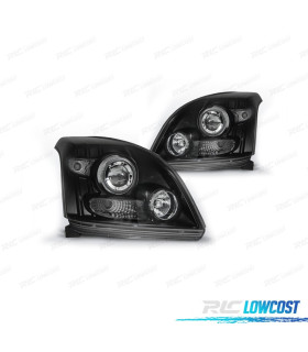 FARI PER TOYOTA LAND CRUISER FJ120 03-08 ANGEL EYES FONDO NERO CCFL