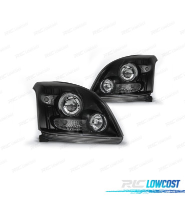 FARI PER TOYOTA LAND CRUISER FJ120 03-08 ANGEL EYES FONDO NERO CCFL