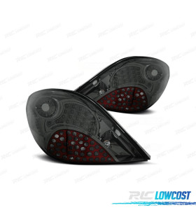 FANALI PER PEUGEOT 207 06-12 LED FONDO CROMATO FUMÉ B