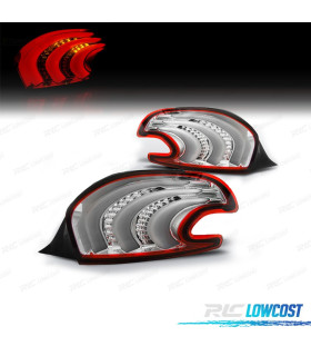 FANALI PER PEUGEOT 208 12-15 LIGHT BAR ROSSO CROMATO