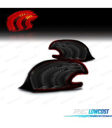 FANALI PER PEUGEOT 208 12-15 LIGHT BAR ROSSO FUMÉ