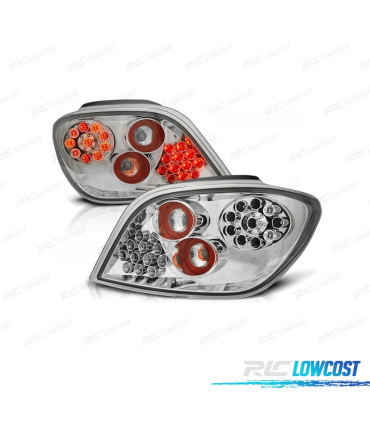 FANALI PER PEUGEOT 307 01-07 LED FONDO CROMATO