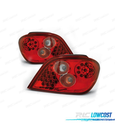 FANALI PER PEUGEOT 307 01-07 LED ROSSO CROMATO