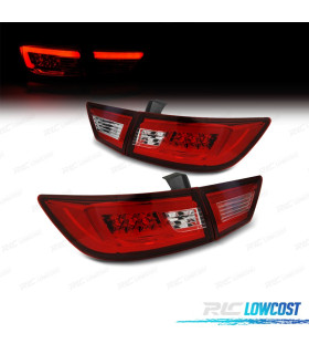 FANALI PER RENAULT CLIO 4 13-16 LIGHT BAR ROSSO CROMATO