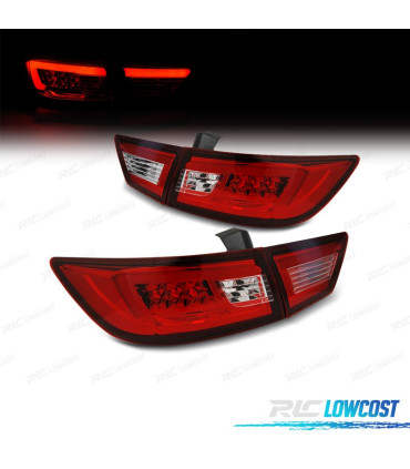 FANALI PER RENAULT CLIO 4 13-16 LIGHT BAR ROSSO CROMATO