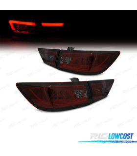 FANALI PER RENAULT CLIO 4 13-16 LIGHT BAR ROSSO AFFUMICATO