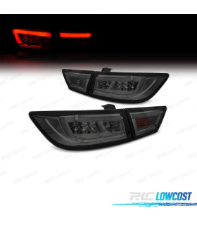 FANALI PER RENAULT CLIO 4 13-16 LIGHT BAR FONDO CROMATO FUMÉ
