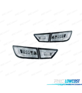 FANALI PER RENAULT CLIO 4 13-16 BARRE LUMINOSE FONDO CROMATO