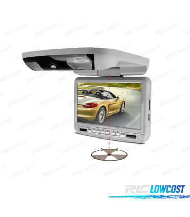 SCHERMO TETTO 9 POLLICI HD USB SD DVD COLORE GRIGIO