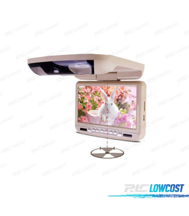 SCHERMO PER TETTO 9 POLLICI HD USB SD DVD COLORE BEIGE