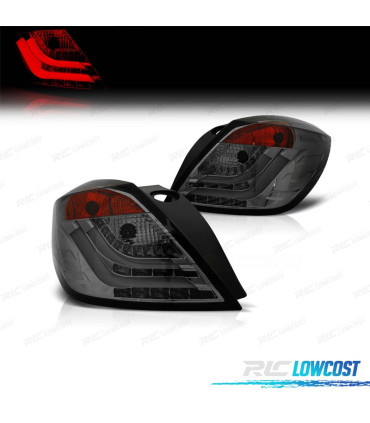 FANALI PER OPEL ASTRA H GTC 04-09 LUCE A LED BAR FONDO CROMATO FUMÈ