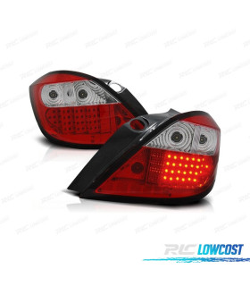 FANALI PER OPEL ASTRA H 04-09 LED ROSSO CROMATO