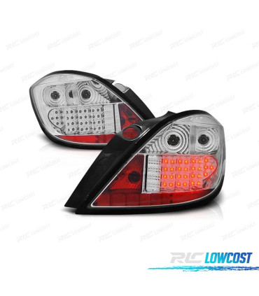 FANALI PER OPEL ASTRA H 04-09 LED FONDO CROMATO