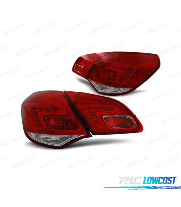 FANALI PER OPEL ASTRA J 09- LED ROSSO CROMATO