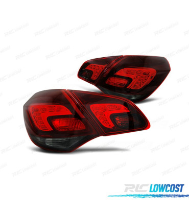 FANALI PER OPEL ASTRA J 09- LED ROSSO AFFUMICATO