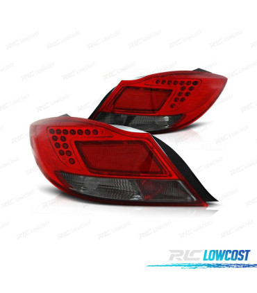 FANALI PER OPEL INSIGNIA 08-13 LED ROSSO AFFUMICATO