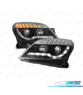 FARI OPEL ASTRA H 04-09 LUCE DIURNA FRECCIA A LED SFONDO NERO