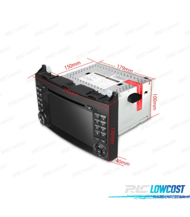 RADIO NAVIGATORE 7" PER MERCEDES USB GPS TOUCH HD