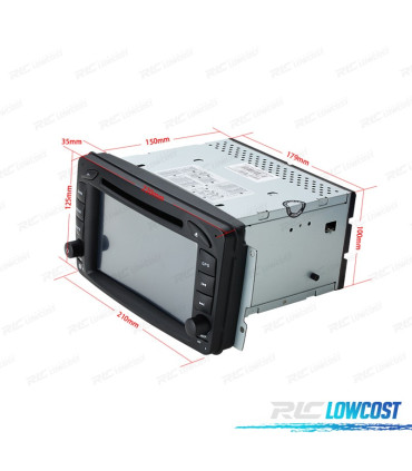 NAVIGATORE RADIO PER MERCEDES CLASSE A C CLK USB GPS TOUCHSCREEN HD 7"